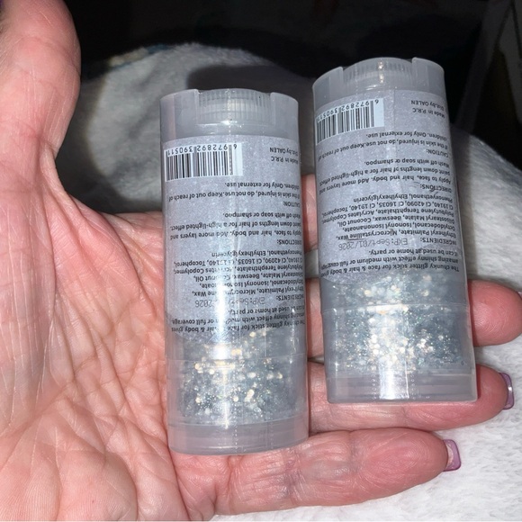 Silver Face Glitter Stick, Sparkle Sequins Holographic Makeup Glitter Stick Set2 - Picture 6 of 16
